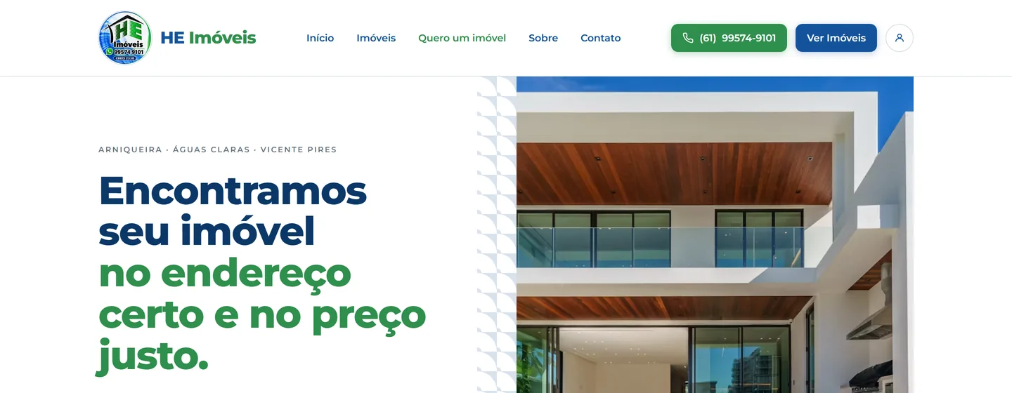 Tela do Portal de Imóveis